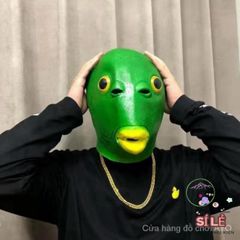 Mặt Nạ Cá Xanh Vui Nhộn - Mặt Nạ Cao Su Thực Tế Độc Đáo Cho Halloween & Tiệc Hóa Trang - Phụ Kiện Thú Vị Cho Dịp Lễ