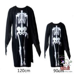 Áo Choàng Phù Thủy Đen Cotton Mát Mẻ Cho Trẻ Em & Người Lớn - Trang Phục Hóa Trang Halloween 2025, Thể Hiện Phong Cách Bí Ẩn