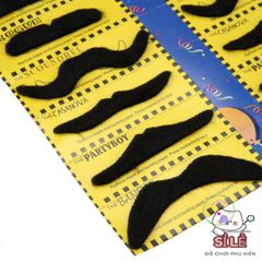 Bộ Phụ Kiện Râu và Ria Mép Dán - 12 Mẫu Hóa Trang Vui Nhộn Cho Tiệc Sinh Nhật, Lễ Hội và Chụp Ảnh