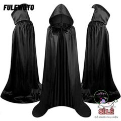 Áo choàng Halloween Phù Thủy Bí Ẩn Filewoto – Trang phục Hóa Trang Kèm Mũ Trùm Cho Bữa Tiệc Ma Quái
