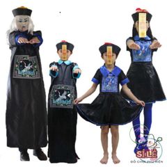 Bộ Trang Phục Cương Thi Halloween - Costime Ma Quái Đáng Sợ Cho Buổi Tiệc Hóa Trang và Cosplay, Kích Cỡ Freesize, Thoải Mái, Ấn Tượng
