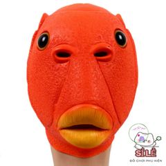 Mặt Nạ Hóa Trang Đầu Cá Độc Đáo - Phụ Kiện Cosplay 3 Màu Sắc Rực Rỡ: Xanh, Cam, Hồng Cho Tiệc Hóa Trang, Halloween