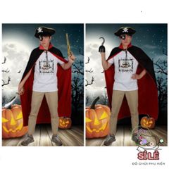 Áo Choàng Phù Thủy Ma Cà Rồng Hai Tông Màu Đỏ Đen - Chất Liệu Vải Thun Cao Cấp Thích Hợp Cho Halloween và Các Bữa Tiệc Hóa Trang