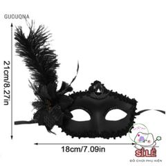 Mặt Nạ Ren Hoa Gợi Cảm Nửa Mặt Guouqna - Phụ Kiện Cosplay Thời Trang Dự Tiệc Sang Trọng và Độc Đáo