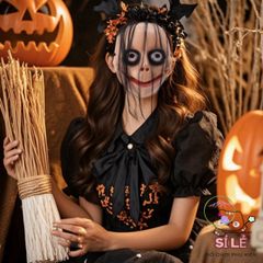 Mặt Nạ Kinh Dị Halloween - Thiết Kế Rùng Rợn Nhựa Chất Lượng Cao, Hoàn Hảo Cho Tiệc và Trò Chơi Khăm
