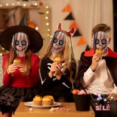 Mặt Nạ Kinh Dị Halloween - Thiết Kế Rùng Rợn Nhựa Chất Lượng Cao, Hoàn Hảo Cho Tiệc và Trò Chơi Khăm