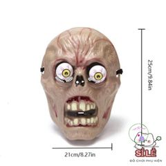 Mặt Nạ Halloween Kinh Dị Đầu Lâu Zombine Chú Hề Joker - Có Mắt Cử Động 3D Thú Vị Cho Tiệc Hóa Trang