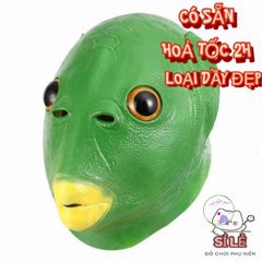 Mặt Nạ Silicone Cá Chép Xanh - Phụ Kiện Hóa Trang Dễ Thương Cho Tiệc Halloween & Cosplay - Gấu Bông Baby81