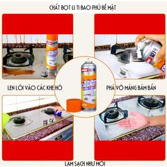 Bình xịt vệ sinh nhà bếp đa năng KITCHEN Cleaner 500ML - Tẩy sạch dầu mỡ, vết bẩn cứng đầu, bọt tuyết siêu hiệu quả