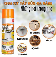 Bình xịt vệ sinh nhà bếp đa năng KITCHEN Cleaner 500ML - Tẩy sạch dầu mỡ, vết bẩn cứng đầu, bọt tuyết siêu hiệu quả