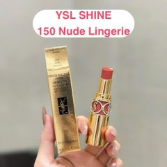 Son YSL Rouge Volupté Shine 150 Nude Lingerie - Son Dưỡng Có Màu Bóng Nhẹ Tông Nude Tự Nhiên, Chất Son Mềm Mượt, Trang Điểm Hằng Ngày