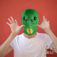 Mặt Nạ Cá Xanh Dễ Thương Cho Cosplay - Phụ Kiện Halloween, Lễ Hội Hài Hước Cho Người Lớn, Silicone An Toàn, Độc Đáo