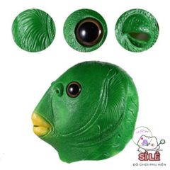 Mặt Nạ Cá Xanh Dễ Thương Cho Cosplay - Phụ Kiện Halloween, Lễ Hội Hài Hước Cho Người Lớn, Silicone An Toàn, Độc Đáo