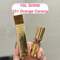 Son YSL Rouge Volupté Shine 151 Orange Caraco - Son Dưỡng Môi Bóng Khỏe Tươi Tắn, Chất Son Mềm Mượt, Thiết Kế Sang Trọng