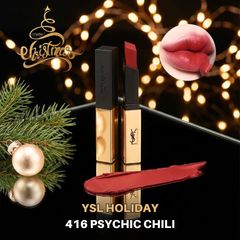 Son YSL The Slim 416 - Đỏ Gạch Sang Trọng, Chất Lì Cao Cấp, Son Môi Phong Cách Thời Thượng, Makeup YSL Fullsize