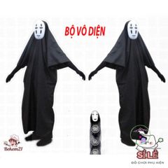 Bộ Trang Phục Vô Diện Halloween - Áo Choàng, Mặt Nạ & Găng Tay Cosplay Bí Ẩn Cho Fan Dụng Mạo Thú Vị