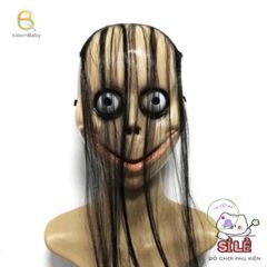Mặt Nạ Halloween Nghệ Thuật Tóc Dài Miệng V - Phụ Kiện Hóa Trang Độc Đáo Cho Tiệc Cosplay và Dã Ngoại