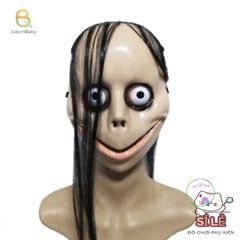Mặt Nạ Halloween Nghệ Thuật Tóc Dài Miệng V - Phụ Kiện Hóa Trang Độc Đáo Cho Tiệc Cosplay và Dã Ngoại