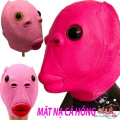 Mặt Nạ Cá HỒNG Silicon Cho Người Lớn - Phụ Kiện Hóa Trang Mũ Ếch Xanh Cho Halloween TikTok - Đồ Cosplay Độc Đáo