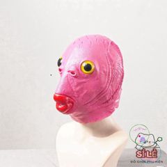 Mặt Nạ Cá HỒNG Silicon Cho Người Lớn - Phụ Kiện Hóa Trang Mũ Ếch Xanh Cho Halloween TikTok - Đồ Cosplay Độc Đáo