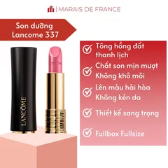 Son Lancôme L’Absolu Rouge 337 Blush Classique - Son Môi Cao Cấp Hồng Đất Thanh Lịch, Chất Son Mịn Mượt, Thiết Kế Sang Trọng