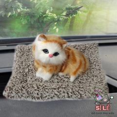 Cún Mèo Than Hoạt Tính Mini 15x17cm - Khử Mùi Ô Tô, Trang Trí Taplo, Âm Thanh Dễ Thương từ DV Auto