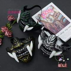 Mặt Nạ Quỷ Samurai Oni Nhật Bản - Phụ Kiện Hóa Trang Halloween Kinh Dị, Cosplay Đặc Biệt cho Dịp Lễ Hội