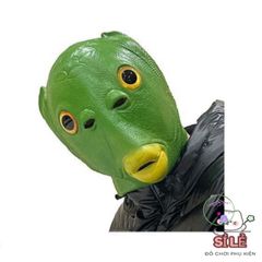 Mặt Nạ Hóa Trang Đầu Cá Màu Xanh - Phụ Kiện Halloween An Toàn & Độc Đáo Cho Cosplay & Tiệc Tùng