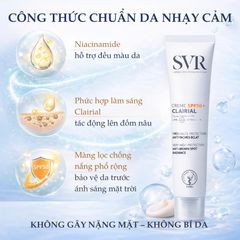 Kem Chống Nắng SVR Clairial SPF50+ 50ml - Hỗ Trợ Mờ Nám, Làm Sáng Da, Bảo Vệ Da Toàn Diện, Phù Hợp Mọi Loại Da