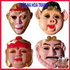 Bộ Mặt Nạ Halloween Nhân Vật Tây Du Ký - Tôn Ngộ Không, Trư Bát Giới, Sa Tăng - Dành Cho Trẻ Em, Đồ Hóa Trang Độc Đáo