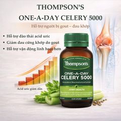 Viên Uống Thompson's Celery 5000mg - Hỗ Trợ Giảm Acid Uric và Sức Khỏe Xương Khớp - Thực Phẩm Bổ Sung New Zealand 60 Viên