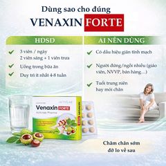 Viên uống hỗ trợ tĩnh mạch Venaxin FORTE giảm nặng chân 30 viên