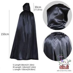 Áo Choàng Halloween Cao Cấp COFORDOS - Áo Choàng Grim Reaper với Mũ Rộng, Trang Phục Lễ Hội Cho Người Lớn và Trẻ Em