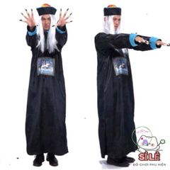Bộ Trang Phục Halloween Cương Thi Độc Đáo - Mặt Nạ và Tóc Giả, Kích Cỡ Freesize Dành Cho Bữa Tiệc Hóa Trang Thú Vị