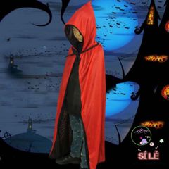 Áo Choàng Halloween Độc Đáo Hai Mặt Phù Thủy - Thời Trang Hóa Trang Cho Người Lớn, Nhiều Kích Cỡ Màu Đen & Đỏ