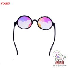 Gọng Kính Vạn Hoa Độc Đáo - Kính Trong Suốt Màu Hồng và Đen cho Tiệc Tùng và Halloween - Phụ Kiện Thời Trang Huyền Bí