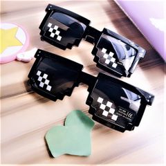 Kính Thug Life Vuông Chất Liệu ABS - Kính Mát Phong Cách Cực Ngầu, Thích Hợp Đi Chơi, Chụp Ảnh Nhóm, Hot Trend 2018