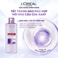 Nước Tẩy Trang L'Oreal Paris Micellar Water 400ml - Làm Sạch Sâu, Giúp Đem Lại Làn Da Tươi Sáng, Không Gây Kích Ứng, Dành Cho Mọi Loại Da