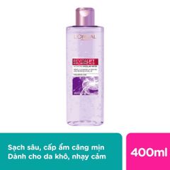 Nước Tẩy Trang L'Oreal Paris Micellar Water 400ml - Làm Sạch Sâu, Giúp Đem Lại Làn Da Tươi Sáng, Không Gây Kích Ứng, Dành Cho Mọi Loại Da