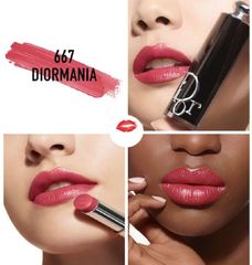 Son Dior Addict Lipstick Rouge Shine 667 Diormania - Son Môi Hồng Đất Chính Hãng, Dưỡng Ẩm, Bám Màu Lâu, Quà Tặng Sang Trọng