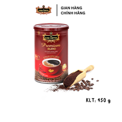 Cà Phê Arabica Rang Xay Premium Blend KING COFFEE 450g - 100% Arabica Hương Thơm Lâu, Vị Chua Nhẹ, Quà Tặng Độc Đáo
