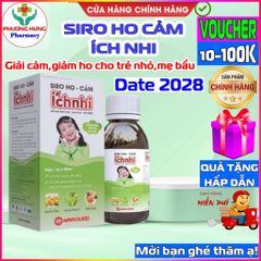 Siro Ho Cảm Ích Nhi 90ml - Hỗ Trợ Giải Cảm, Giảm Ho, Tiêu Đờm Cho Trẻ Em, Phụ Nữ Mang Thai, Cho Con Bú