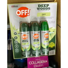 Xịt Chống Muỗi và Côn Trùng OFF! Deep Woods Dry 170g - Bảo Vệ Gia Đình Khỏi Bị Côn Trùng Cắn, Xuất Xứ Mỹ