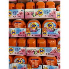 Viên Giặt Tide 4 in 1 Oxy Plus Downy - Giặt Sạch, Lưu Hương Thơm Ngọt - Hàng Mỹ 104 Viên 2.85kg