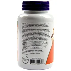 NOW Foods Viên Nhai Đu Đủ Enzymes - Hỗ Trợ Tiêu Hóa, Giảm Đầy Hơi, Khó Tiêu - 180 Viên Ngậm Dễ Dàng Sử Dụng