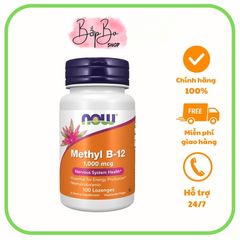 NOW Foods Methyl B-12 1000 mcg – Viên Ngậm Dưới Lưỡi Hỗ Trợ Thần Kinh & Tạo Máu
