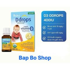 Vitamin D3 Baby Drops 400IU - Nhỏ Giọt Bổ Sung Canxi Cho Bé Sơ Sinh & Trẻ Nhỏ, USDA Organic, Hỗ Trợ Phát Triển Xương Khỏe Mạnh