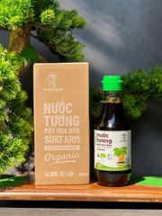 Nước tương cho bé ăn dặm từ mật hoa dừa Sokfarm - Nước chấm tự nhiên ít muối, không chất bảo quản, an toàn cho trẻ em