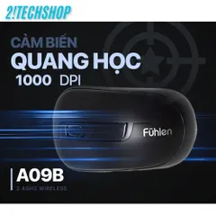 Chuột Không Dây Fuhlen A09B - Công Nghệ Nano 2.4GHz, Độ Phân Giải 1000DPI, Thiết Kế Ergonomic, Tiết Kiệm Pin Cho Laptop và PC