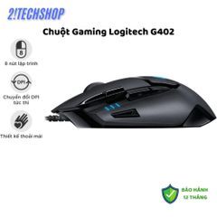Chuột Gaming Logitech G402 Hyperion Fury - 4000 DPI, LED RGB, Tốc Độ Quét 1ms, Thiết Kế Công Thái Học - Phụ Kiện Chơi Game Chuyên Nghiệp